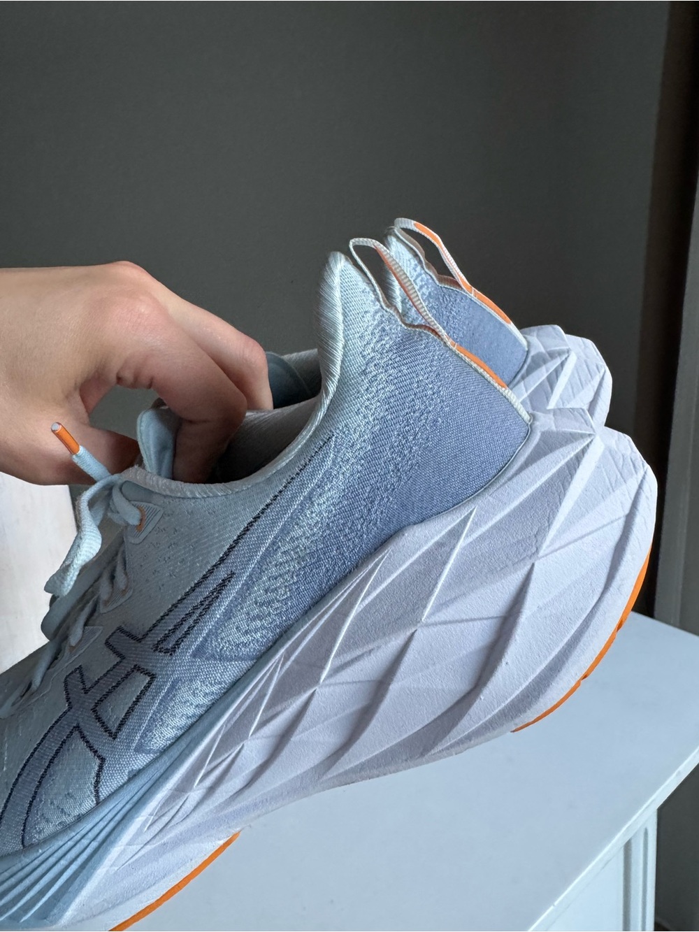 ASICS Novablast 3 Running Shoes Light Blue Orange – Men’s Size 10 - Picture 7 of 15
